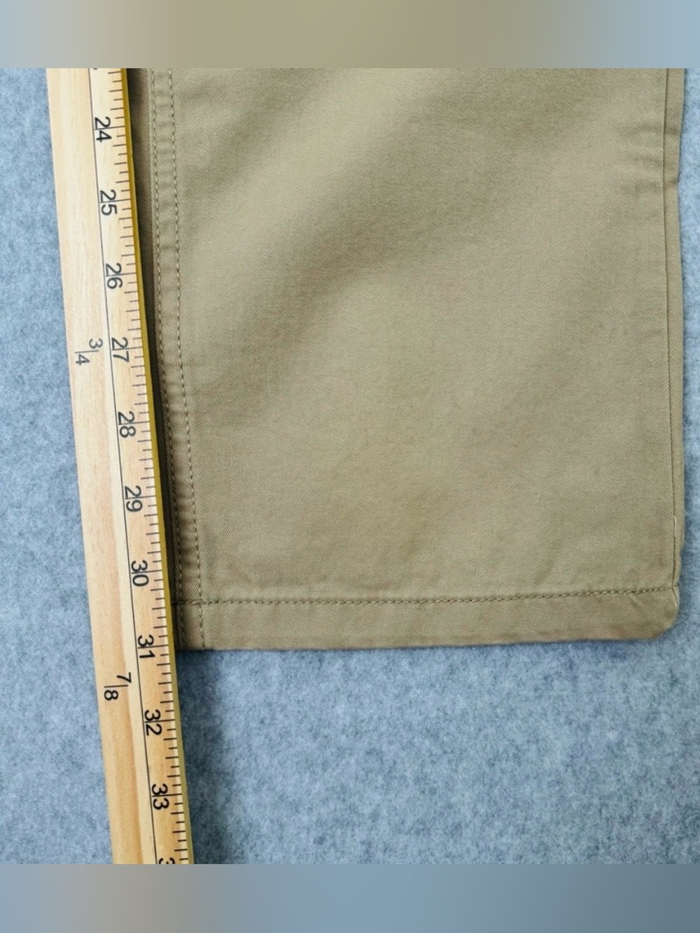 Old Navy Mens Pants 38x32 Tan Khaki Lived in Chino Slim Uniform Non-Stretch - Picture 15 of 16